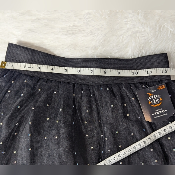 HYDE and EEK! TUTU One Size Fits Most high-low black sparkle embellished Skirt🖤 - Picture 3 of 4